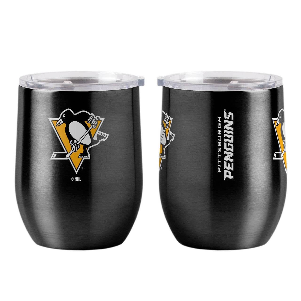 Pittsburgh Penguins Travel Tumbler 16oz Stainless Curved - ToylandEU