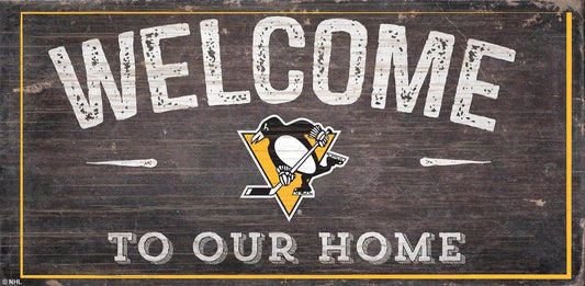  Pittsburgh Penguins Wood Sign 6x12 Welcome To Our Home -  ToylandEU™