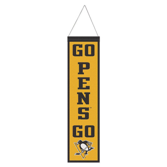 Pittsburgh Penguins Wool Banner 8x32 Heritage Slogan Design - ToylandEU