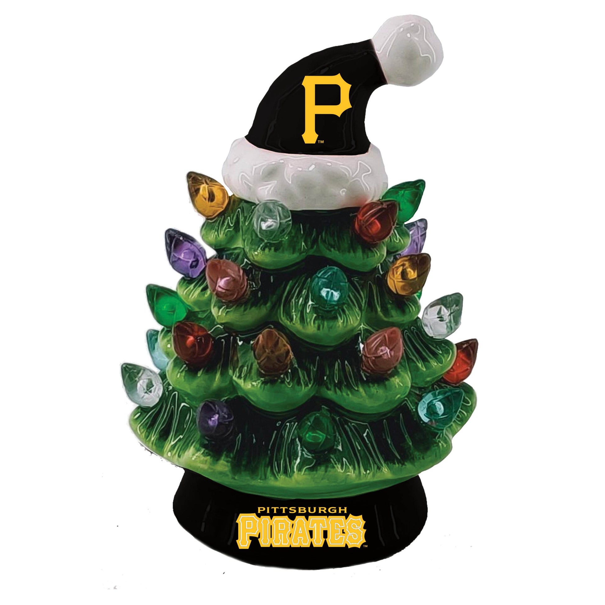 Pittsburgh Pirates Christmas Tree 4 Inch LED Tabletop - ToylandEU