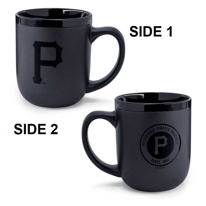 Pittsburgh Pirates Matte Black 17oz Coffee Mug Ceramic - ToylandEU