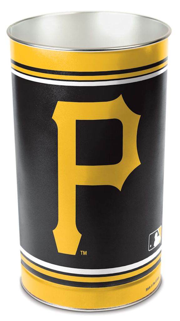 Pittsburgh Pirates Metal Wastebasket 15 Inch Wincraft - ToylandEU