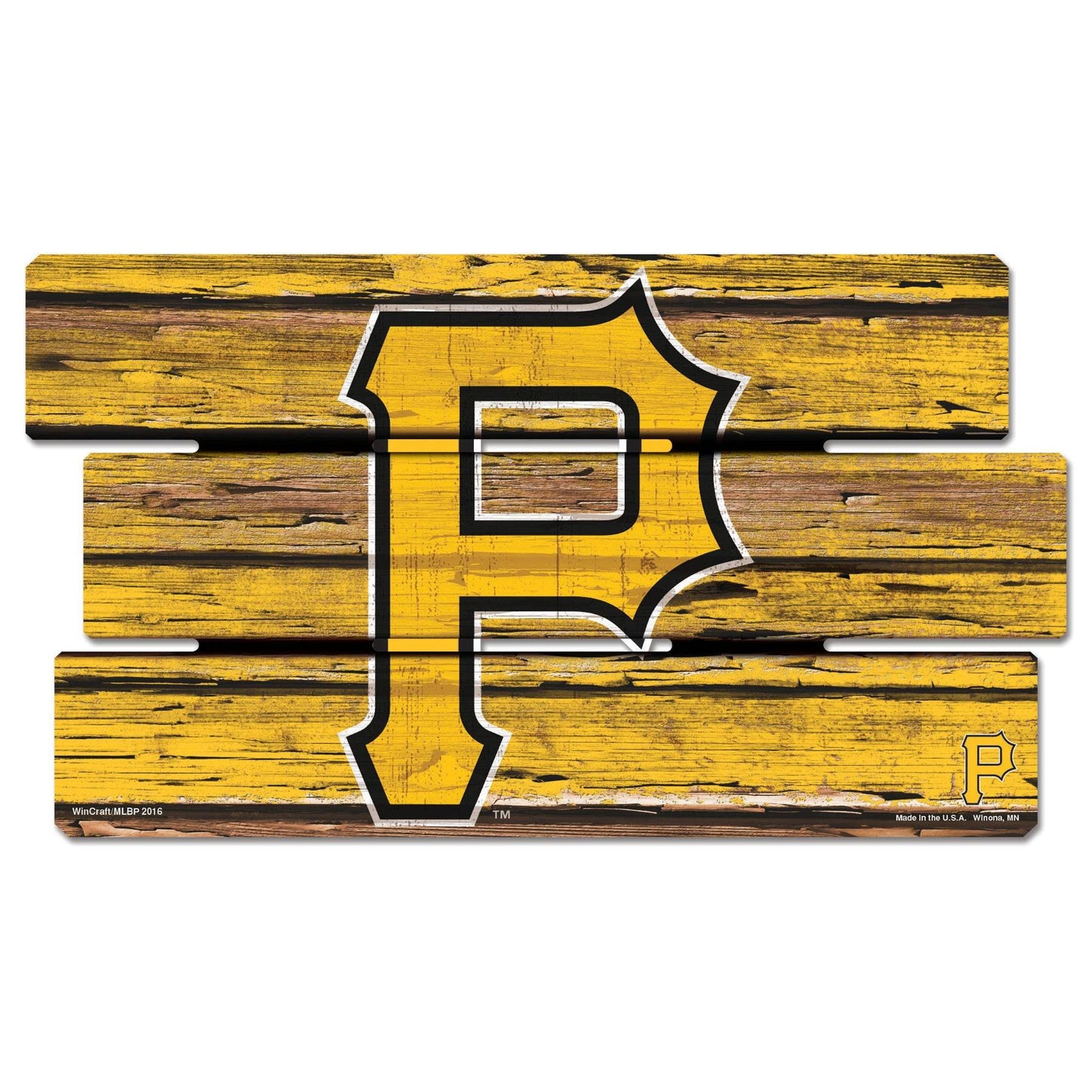 Pittsburgh Pirates Sign 14x25 Wood Fence Outdoor Decor - ToylandEU