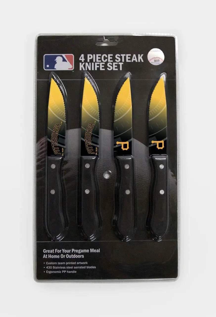  Pittsburgh Pirates Steak Knife Set 4 Pack Stainless Steel -  ToylandEU™