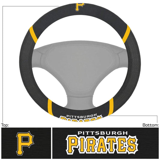  Pittsburgh Pirates Steering Wheel Cover Faux Suede Mesh -  ToylandEU™