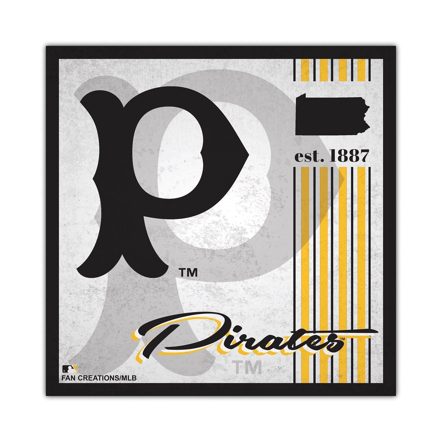 Pittsburgh Pirates Wood Sign 10x10 Album Design Decor - ToylandEU