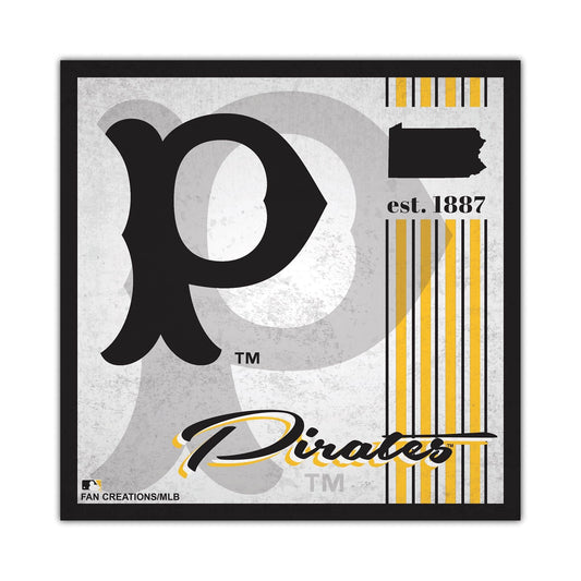 Pittsburgh Pirates Wood Sign 10x10 Album Design Decor - ToylandEU