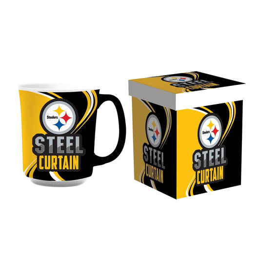 Керамична чаша за кафе Pittsburgh Steelers 14oz - кутия за подарък - ToylandEU