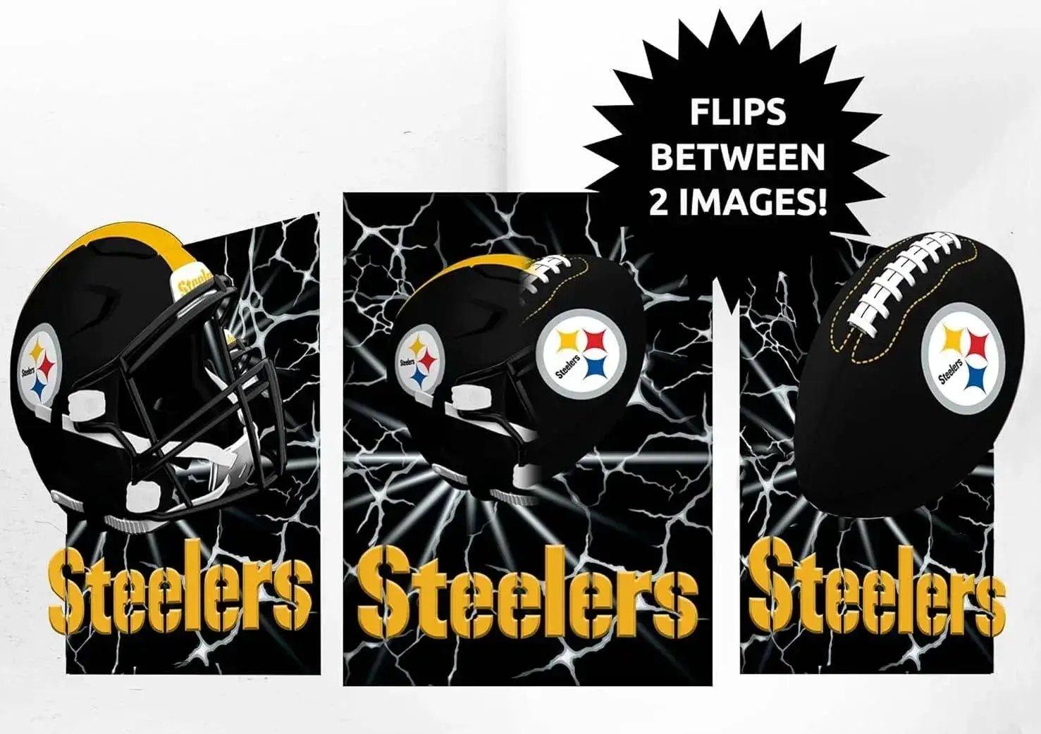  Pittsburgh Steelers 3D Art Print 12x16 Lightning Flip -  ToylandEU™