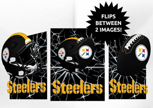 Pittsburgh Steelers 3D Art Print 12x16 Lightning Flip - ToylandEU