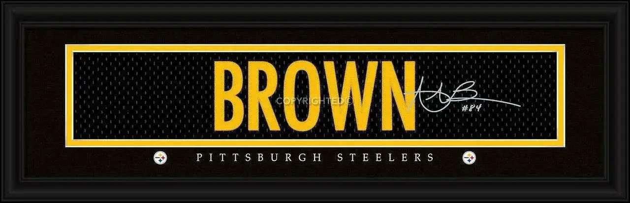 Pittsburgh Steelers Antonio Brown Print 8x24 Framed Jersey -  ToylandEU™