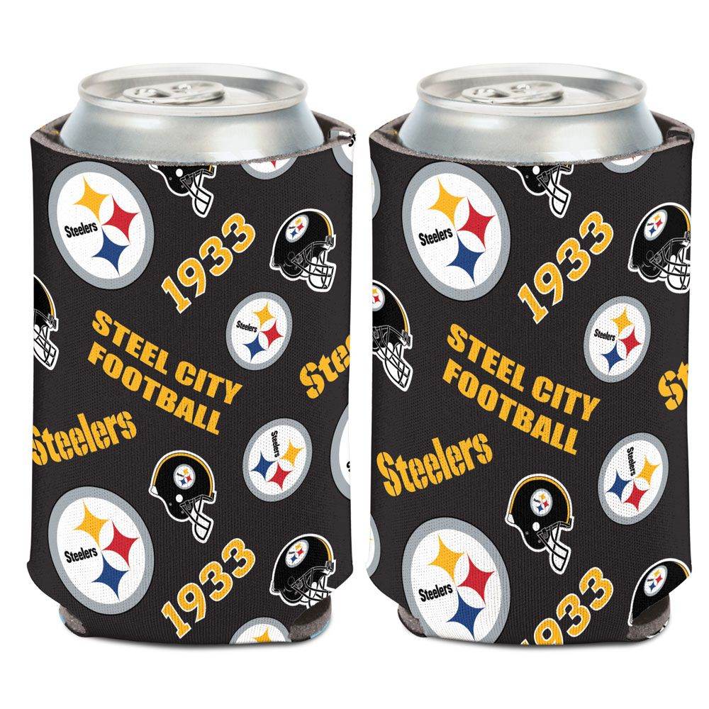 Pittsburgh Steelers Can Cooler Scatterprint Design Pro - ToylandEU
