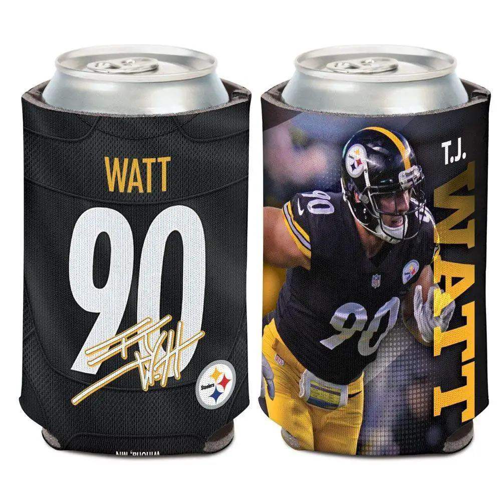  Pittsburgh Steelers Can Cooler TJ Watt Design 12oz Neoprene -  ToylandEU™