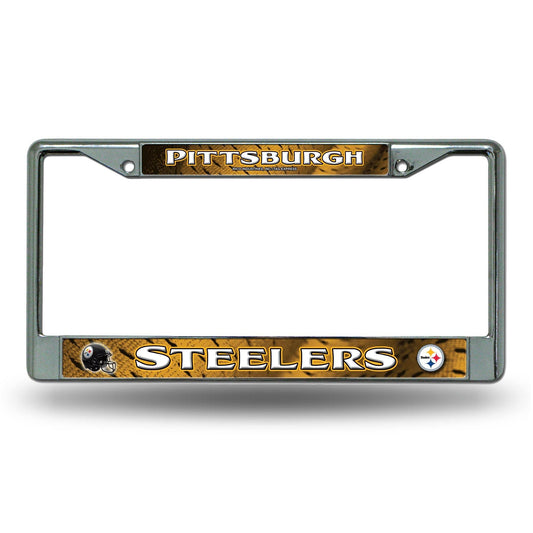Pittsburgh Steelers Chrome License Plate Frame Insert - ToylandEU
