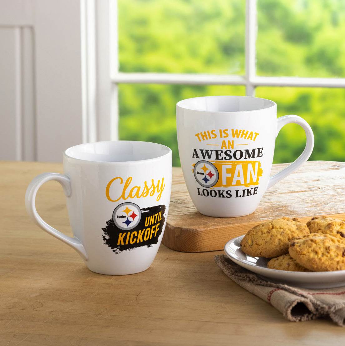 Pittsburgh Steelers Coffee Mug 17oz Ceramic 2 Piece Set - ToylandEU