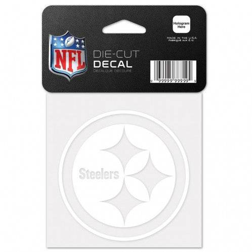 Pittsburgh Steelers Decal 4x4 Perfect Cut White Vinyl - ToylandEU
