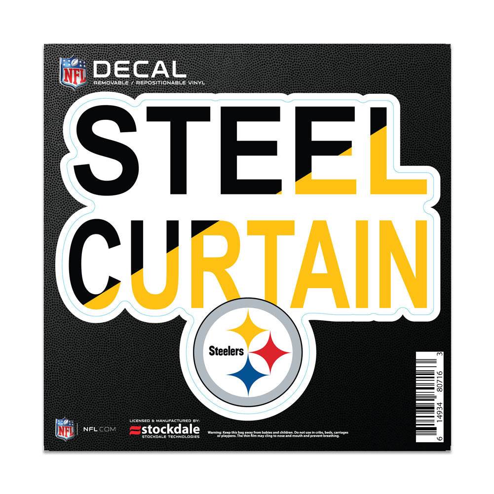 Pittsburgh Steelers Decal 6x6 All Surface Slogan Vinyl - ToylandEU