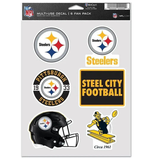  Pittsburgh Steelers Decal Multi Use Fan 6 Pack Set -  ToylandEU™