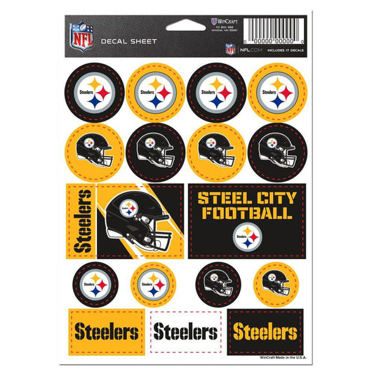 Pittsburgh Steelers Decal Sheet 5x7 Vinyl Sticker Pack - ToylandEU