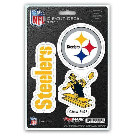  Pittsburgh Steelers Die Cut Decals Three Pack Premium Vinyl -  ToylandEU™
