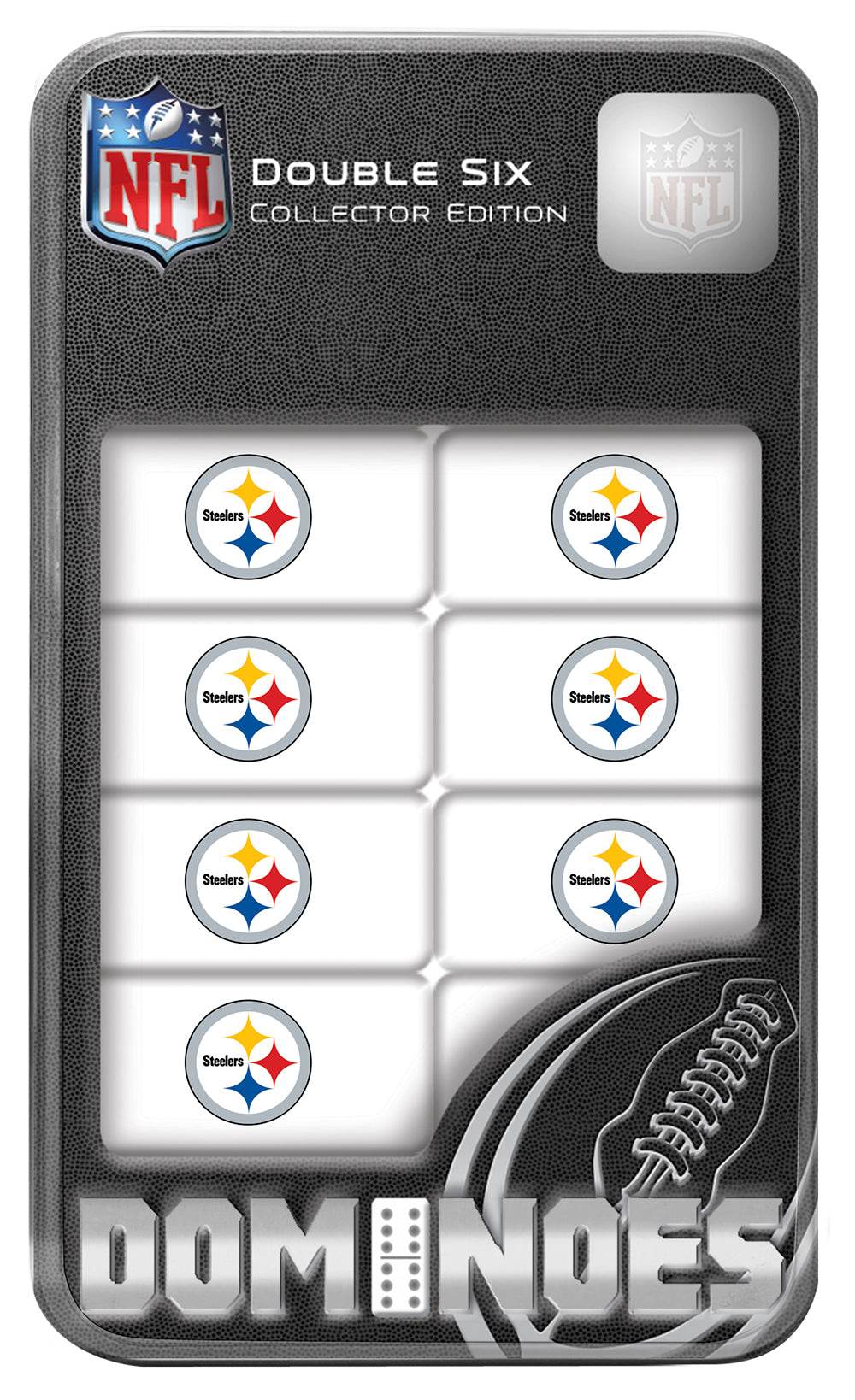 Pittsburgh Steelers Dominoes Set Collectible Tin Box - ToylandEU