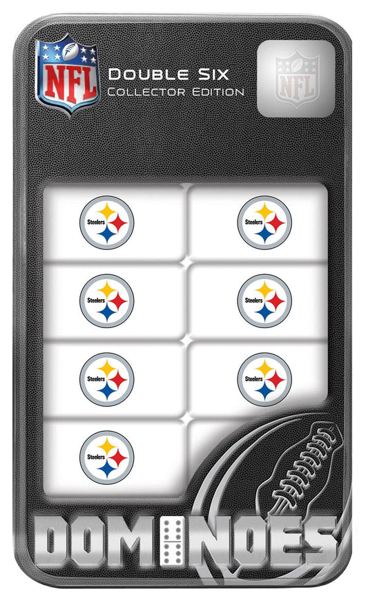 Pittsburgh Steelers Dominoes Set Collectible Tin Box - ToylandEU