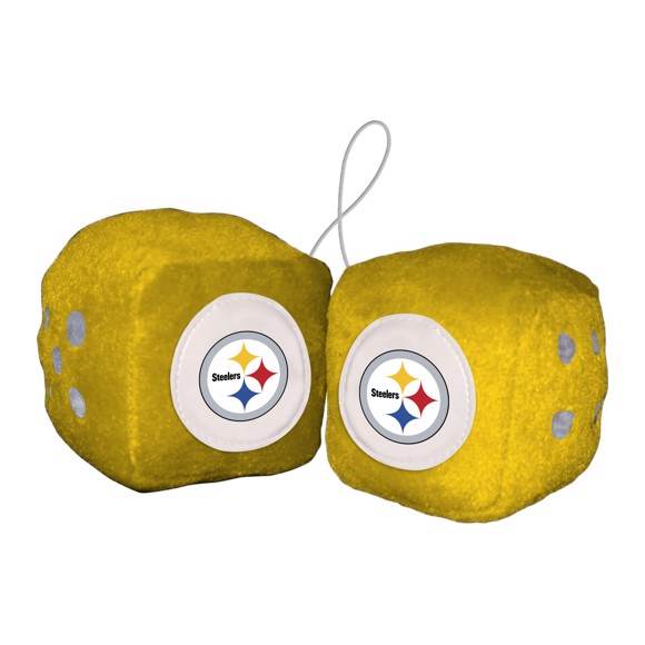 Pittsburgh Steelers Fuzzy Dice Plush With Team Logo - ToylandEU