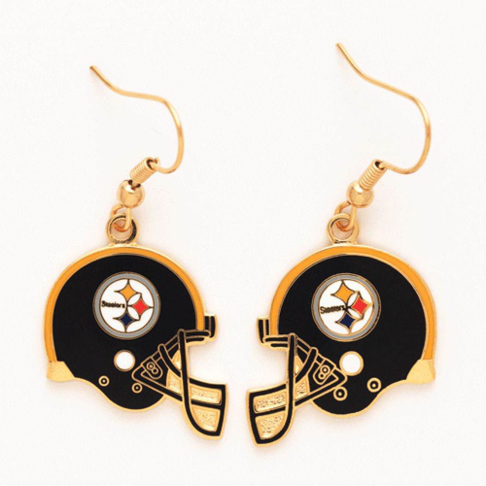 Pittsburgh Steelers Helmet Design Earrings Special Order - ToylandEU