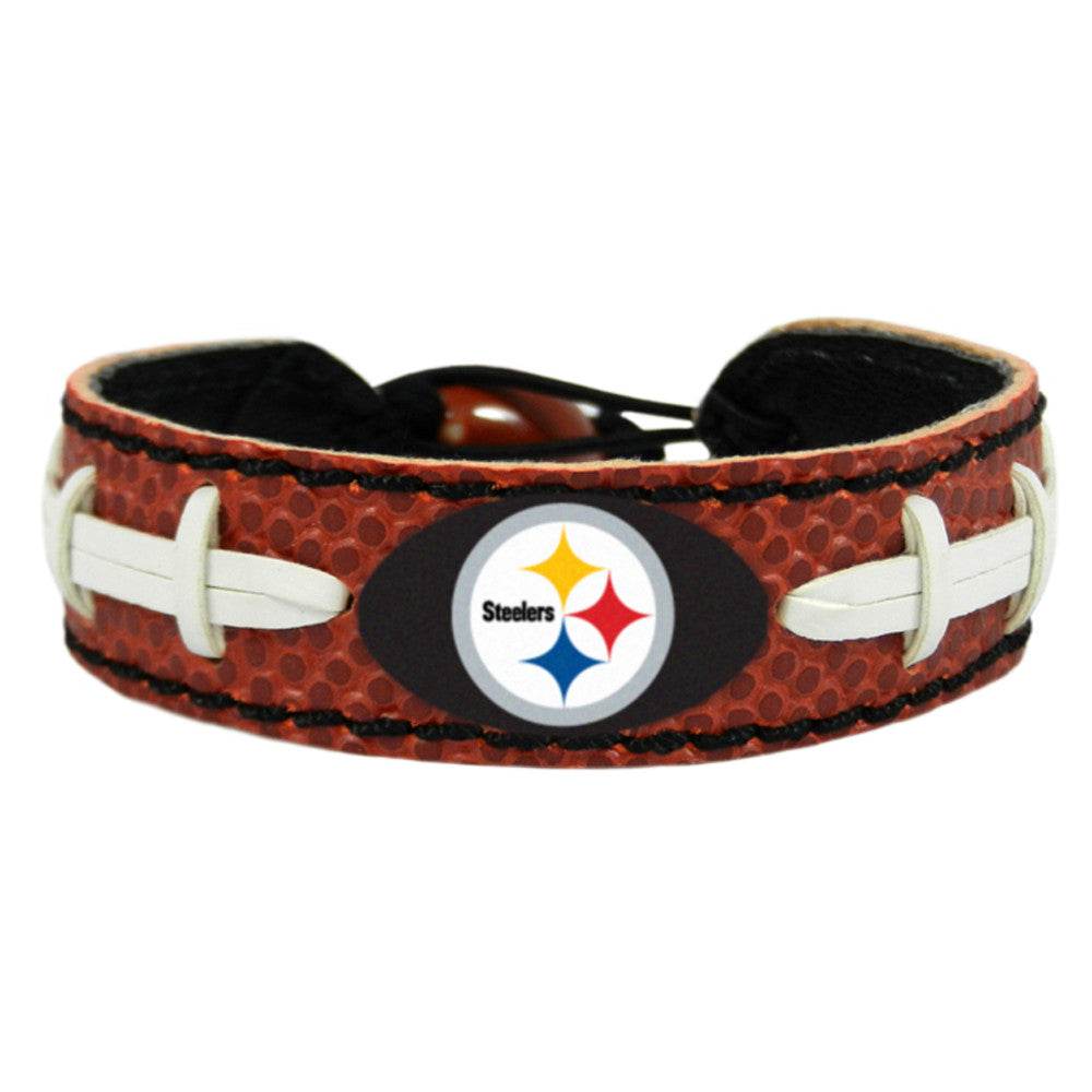 Pittsburgh Steelers Leather Bracelet Ceramic Bead Football - ToylandEU