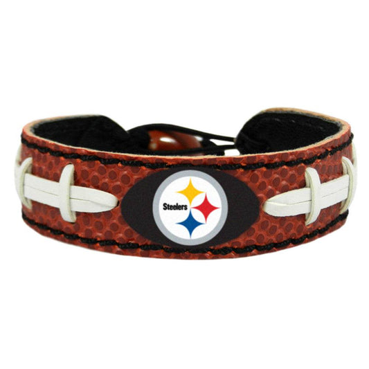 Pittsburgh Steelers Leather Bracelet Ceramic Bead Football - ToylandEU