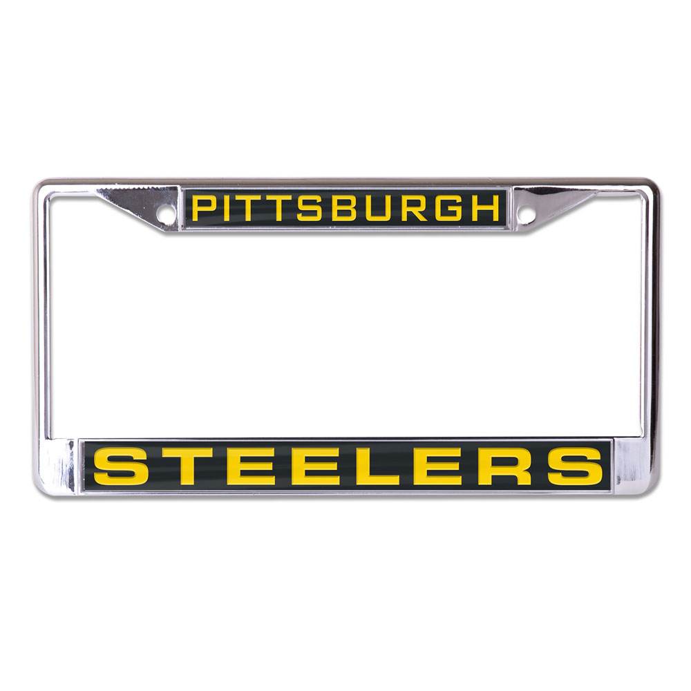 Pittsburgh Steelers License Plate Frame Inlaid Chrome - ToylandEU
