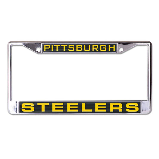 Pittsburgh Steelers License Plate Frame Inlaid Chrome - ToylandEU