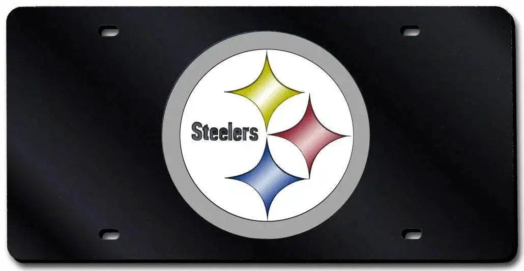  Pittsburgh Steelers License Plate Laser Cut Black -  ToylandEU™
