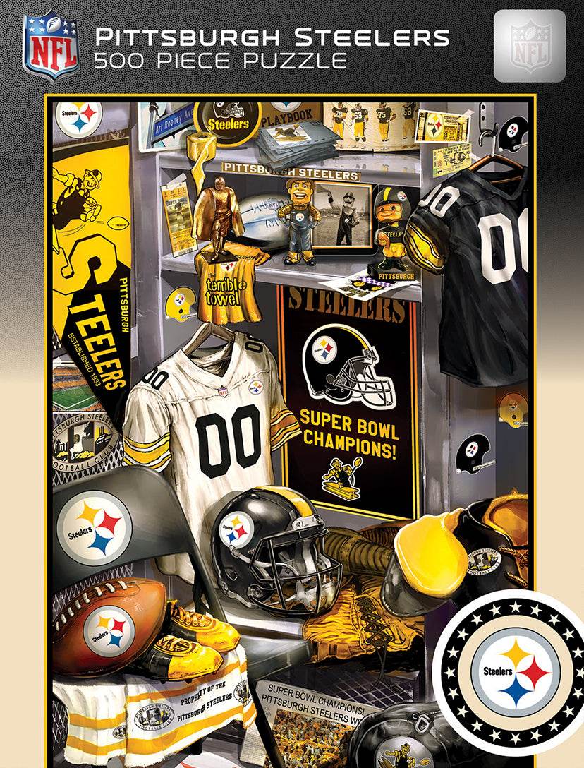 Pittsburgh Steelers Locker Room Puzzle 500 Piece Jigsaw - ToylandEU