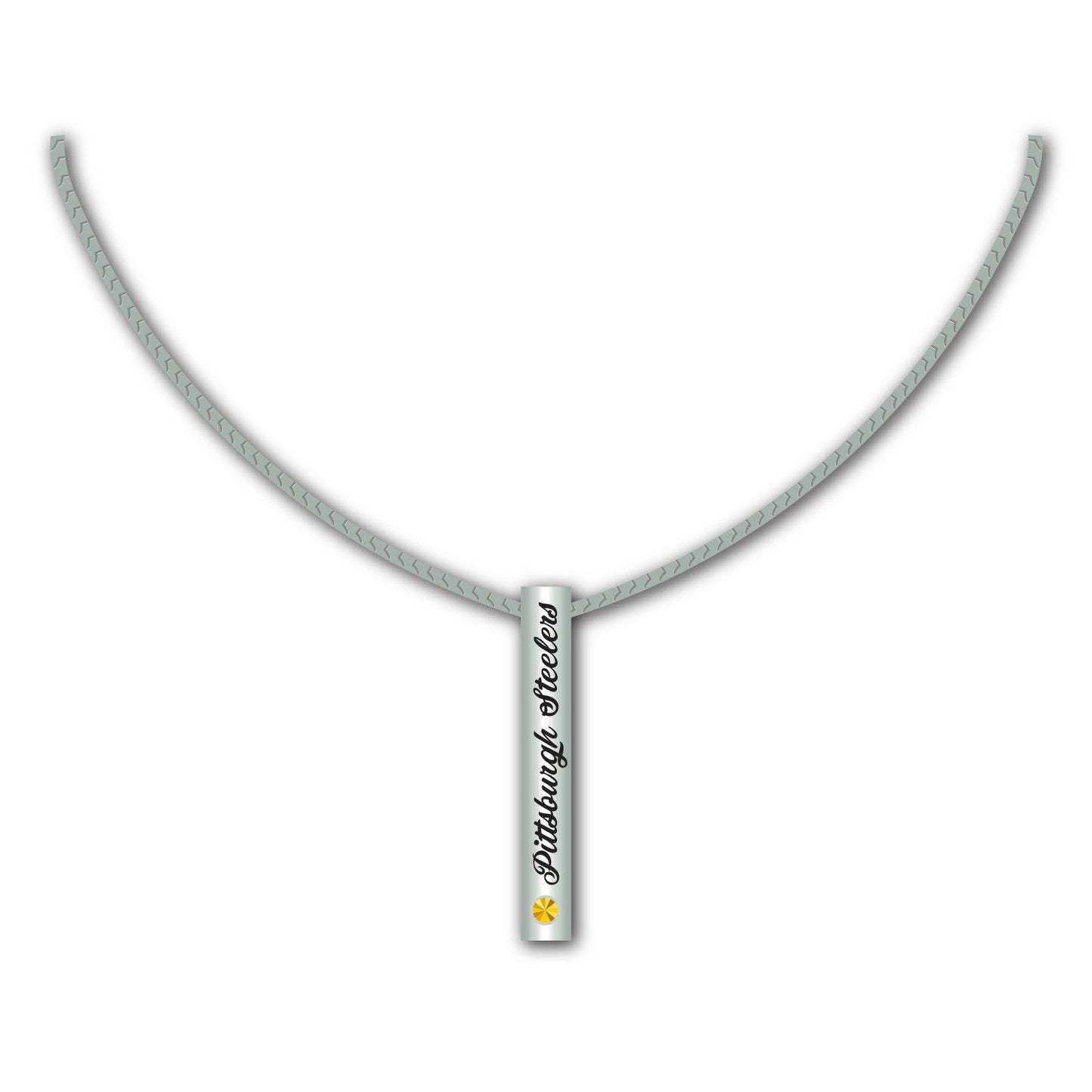 Pittsburgh Steelers Necklace Silver Bar Pendant Jewelry - ToylandEU