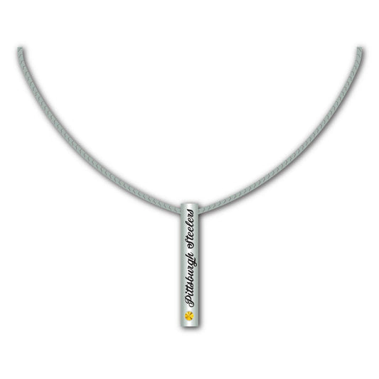 Pittsburgh Steelers Necklace Silver Bar Pendant Jewelry - ToylandEU