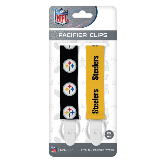 Pittsburgh Steelers Pacifier Clips For Babies 2 Pack - ToylandEU