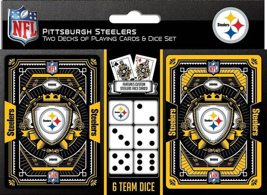  Pittsburgh Steelers Playing Cards and Dice Set NFL Two Pack -  ToylandEU™