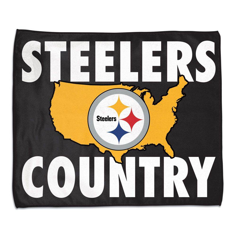 Pittsburgh Steelers Rally Towel 15x18 Full Color Display - ToylandEU
