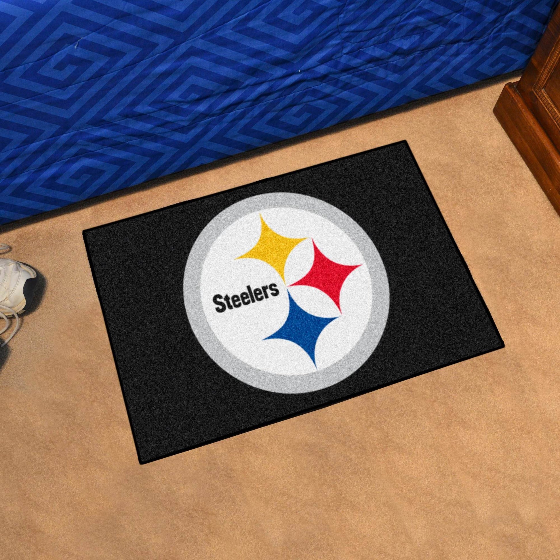 Pittsburgh Steelers Rug 19x30 Starter Style Logo Design - ToylandEU