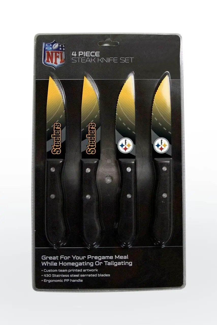  Pittsburgh Steelers Steak Knife Set 4 Pack Stainless Steel -  ToylandEU™