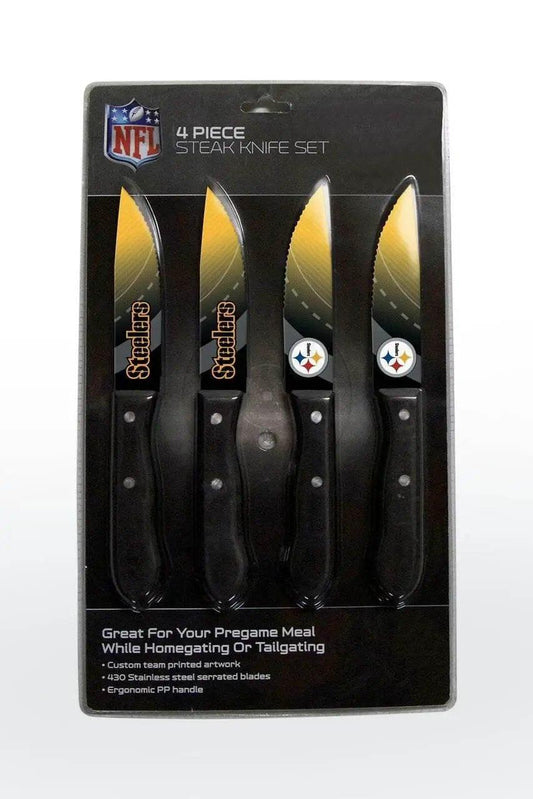  Pittsburgh Steelers Steak Knife Set 4 Pack Stainless Steel -  ToylandEU™