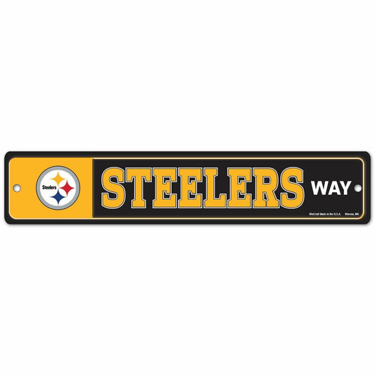 Pittsburgh Steelers Street Sign Plastic 3.75x19 Durable - ToylandEU