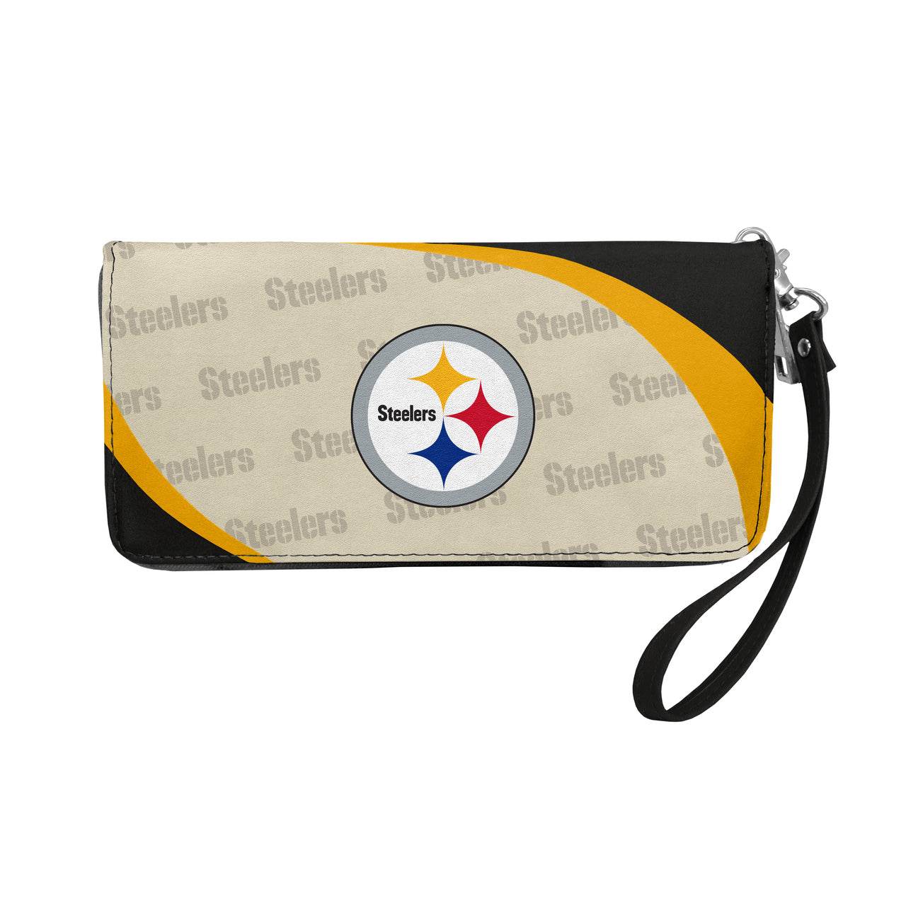 Pittsburgh Steelers Wallet Curve Organizer Zip Wristlet - ToylandEU