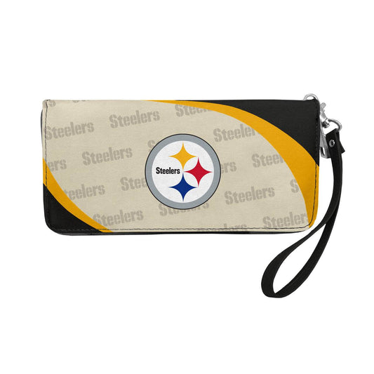 Pittsburgh Steelers Wallet Curve Organizer Zip Wristlet - ToylandEU