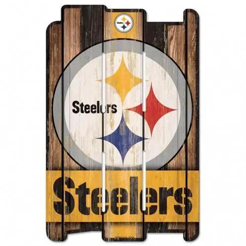  Pittsburgh Steelers Wood Fence Sign 11x17 Retro Whitewash -  ToylandEU™