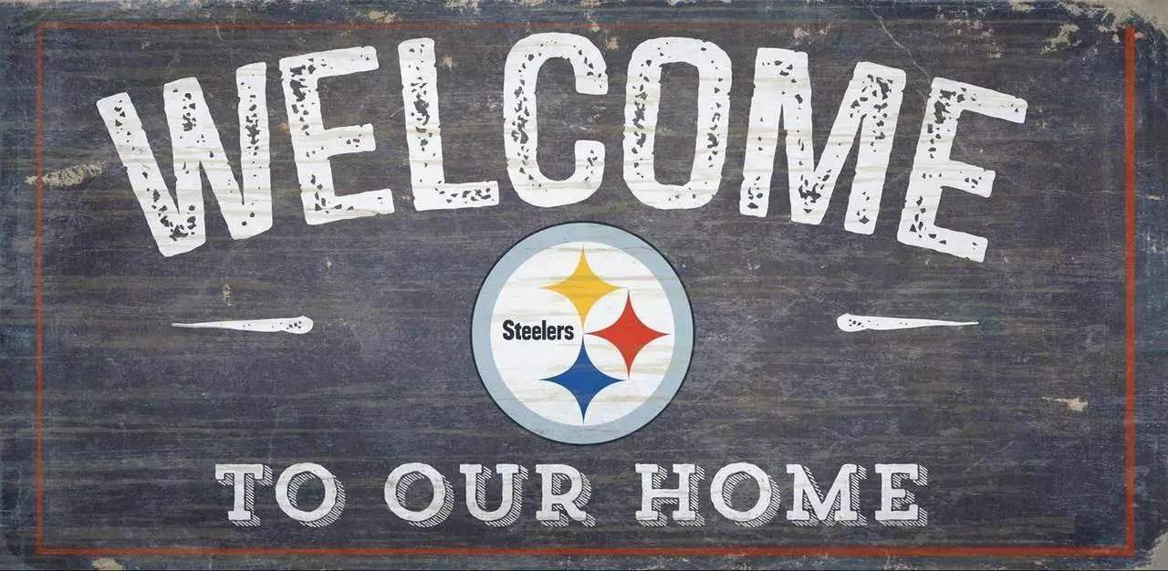  Pittsburgh Steelers Wood Sign 6x12 Welcome To Our Home -  ToylandEU™