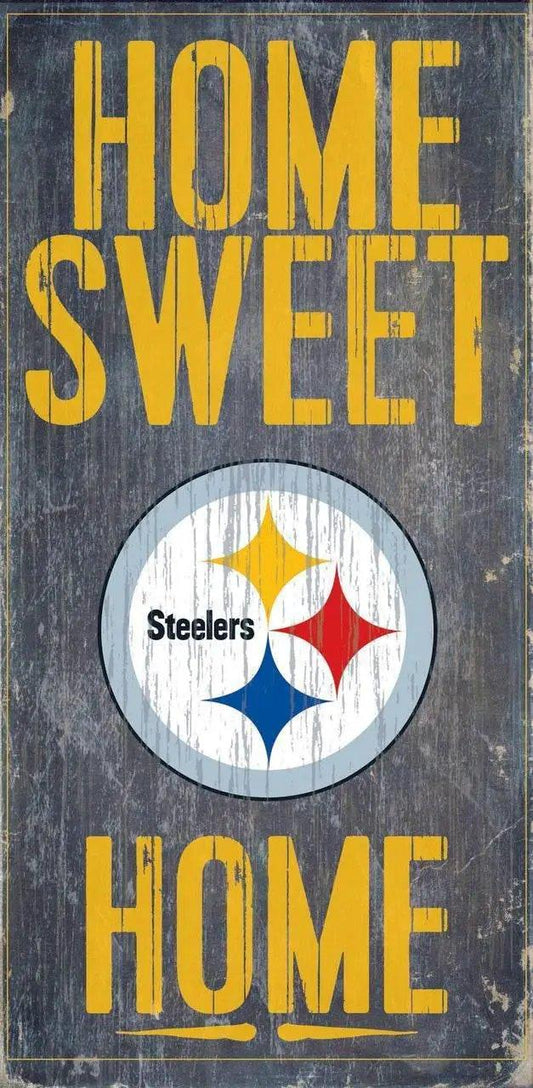  Pittsburgh Steelers Wood Sign Home Sweet Home 6 By 12 -  ToylandEU™