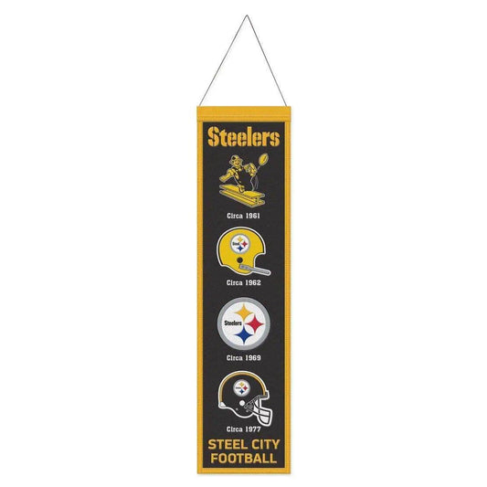  Pittsburgh Steelers Wool Banner 8x32 Heritage Evolution -  ToylandEU™