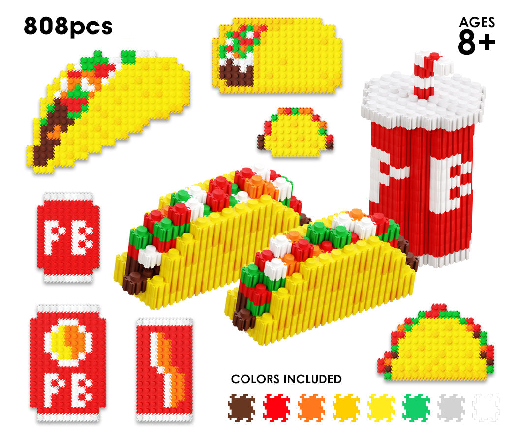 Pix Brix Building Blocks | 808 Piece Pixel Set | Toylandeu™